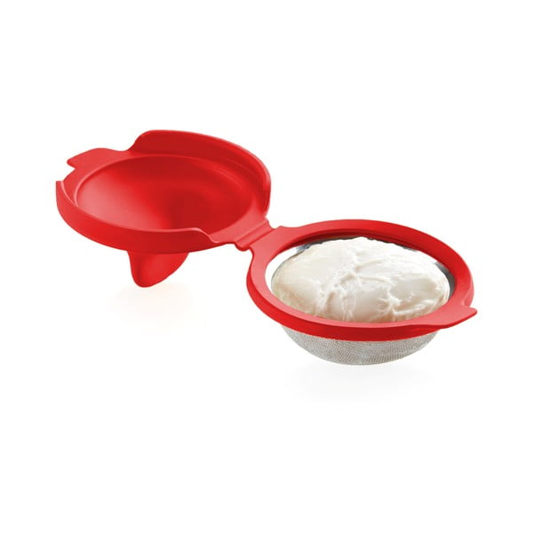 Pouched piros szilikon buggyantott tojásfőző forma - Lékué-image-2