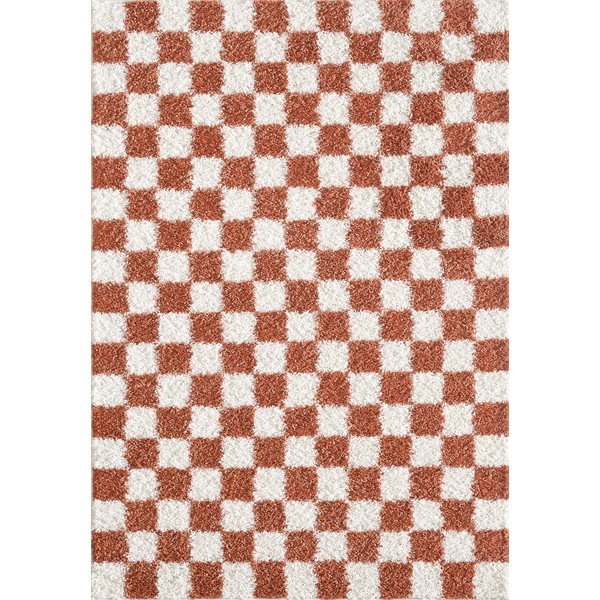Krémszínű-terrakotta színű szőnyeg 120x170 cm Grida – ESTE