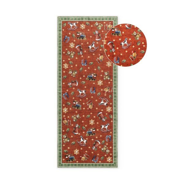 Piros-zöld futószőnyeg karácsonyi mintával 80x200 cm Toy's Delight Nostalgic Noel Red Green – Villeroy&Boch