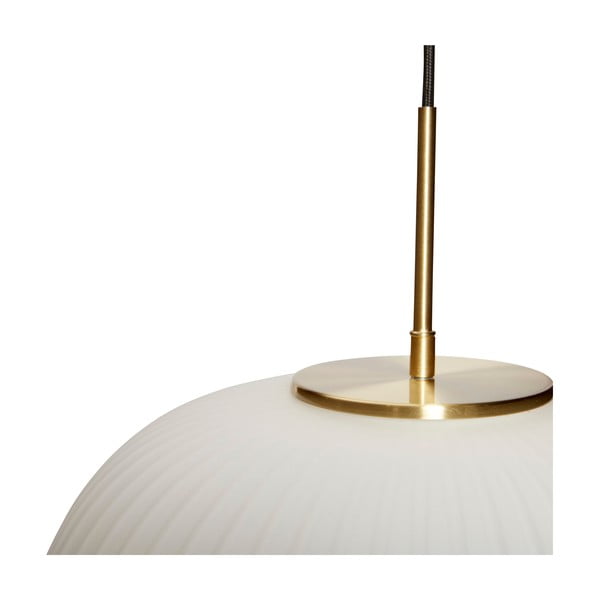 Fehér függőlámpa üveg búrával ø 40 cm Serene – Hübsch-image-4