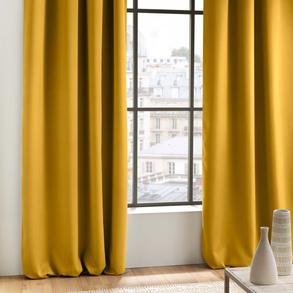 Sárga sötétítő függöny 135x280 cm Occult – douceur d'intérieur-image-2