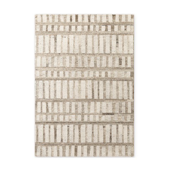 Krémszínű kézi szövésű gyapjú szőnyeg 80x150 cm Boho 1.0 Linara – Vikosa
