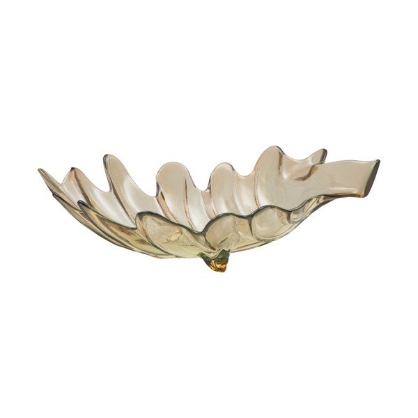Leaf szürke tálka újrahasznosított üvegből, 33 x 20 cm - Mauro Ferretti-image-3