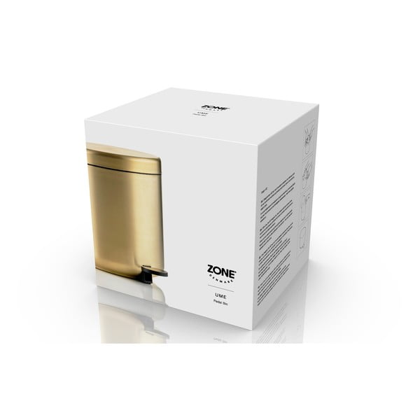 Sárgaréz színű rozsdamentes acél pedálos szemetes 4 l Ume Brass – Zone-image-3