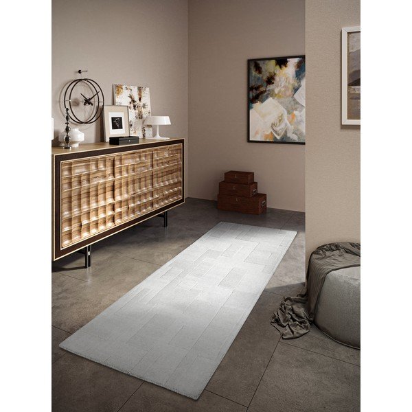 Krémszínű kézi szövésű gyapjú futószőnyeg 80x250 cm Wilhelmine – Villeroy&Boch-image-1