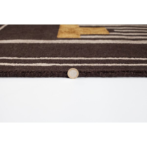 Moderne Lifestyle barna kézzel szőtt szőnyeg, 200 x 290 cm - Flair Rugs-image-1