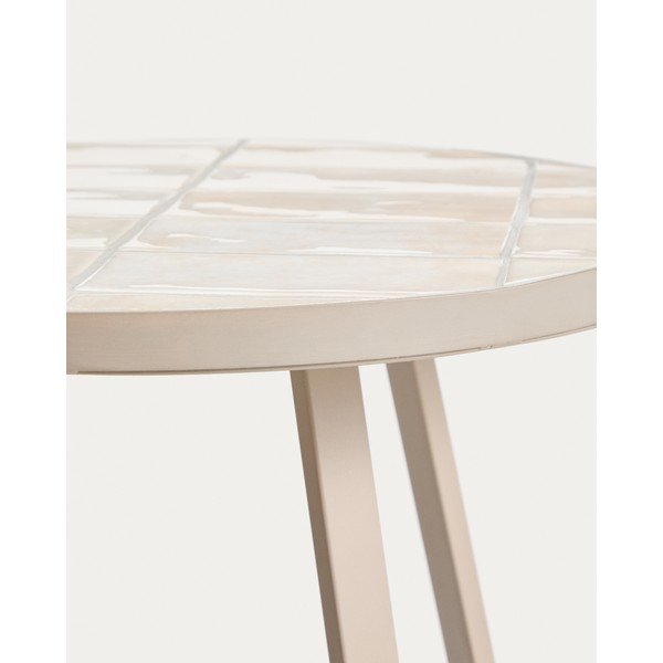 Kerek kerti kisasztal kerámia asztallappal ø 45 cm Tella – Kave Home-image-4