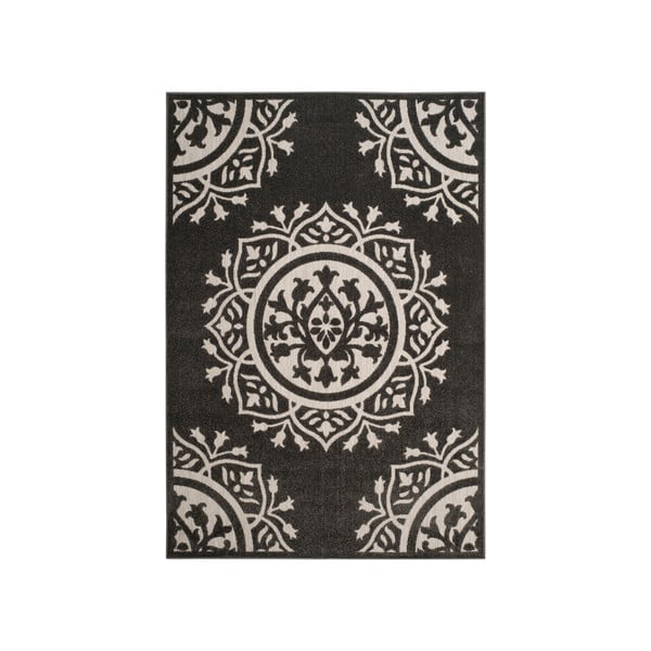 Delancy fekete-krémszínű kültéri szőnyeg, 231 x 160 cm - Safavieh