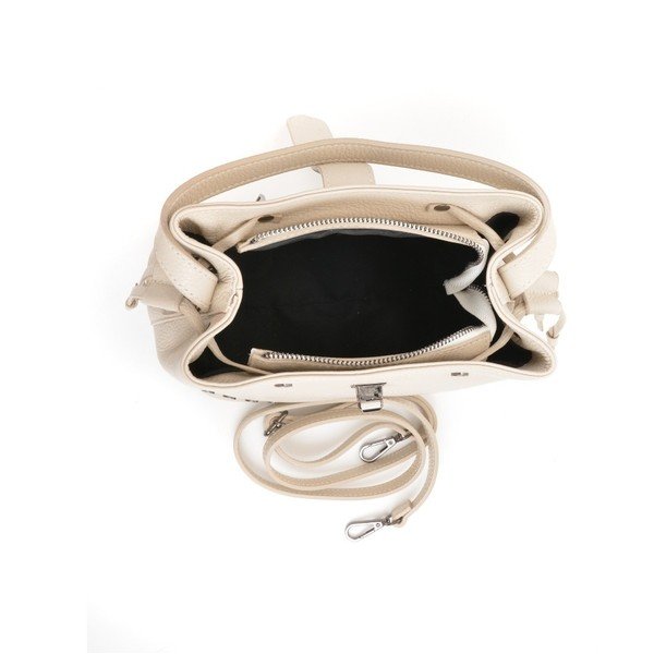 Giulia bézs bőr kézitáska - Mangotti Bags-image-3