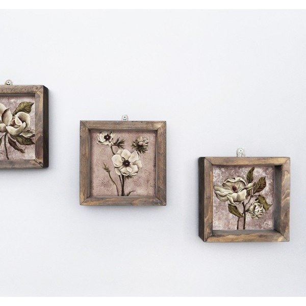 Vintage 3 részes fali kép, 15 x 15 cm-image-1