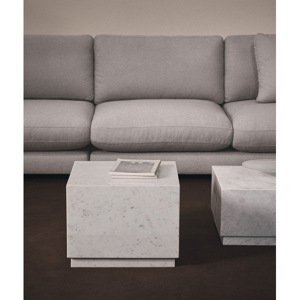 Márvány tárolóasztal 40x40 cm Sorein – Kave Home-image-1