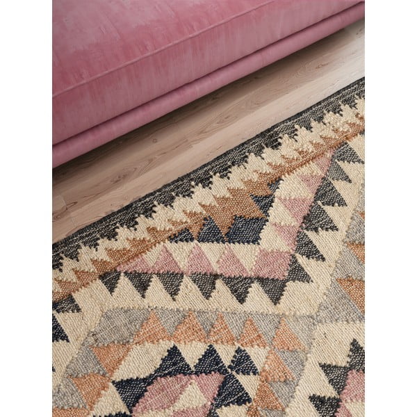 Szürke kézi szövésű juta futószőnyeg 80x200 cm Roya Parsa – Elle Decoration-image-4