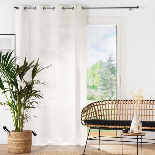Krémszínű átlátszó függöny 140x280 cm Haltona – douceur d'intérieur-image-2