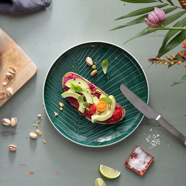 Leaf fehér-zöld porcelántányér, ⌀ 24 cm - Villeroy & Boch-image-1