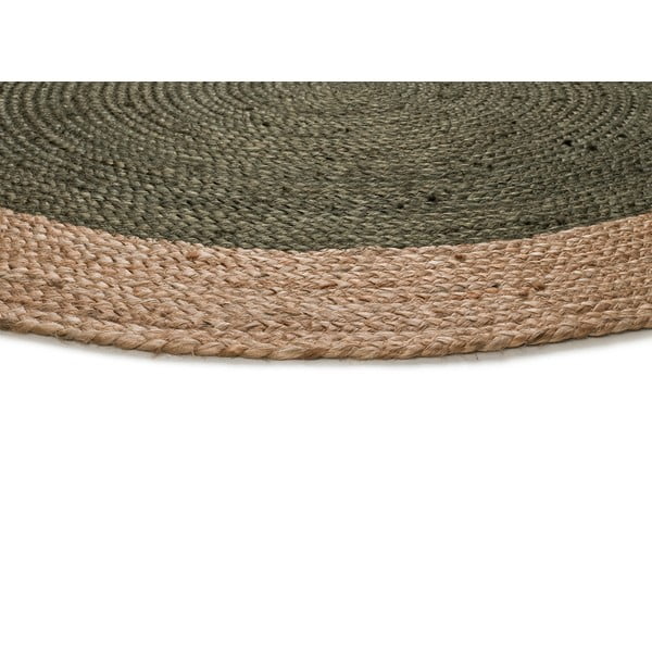 Zöld-natúr színű kerek szőnyeg ø 90 cm Mahon – Universal-image-3