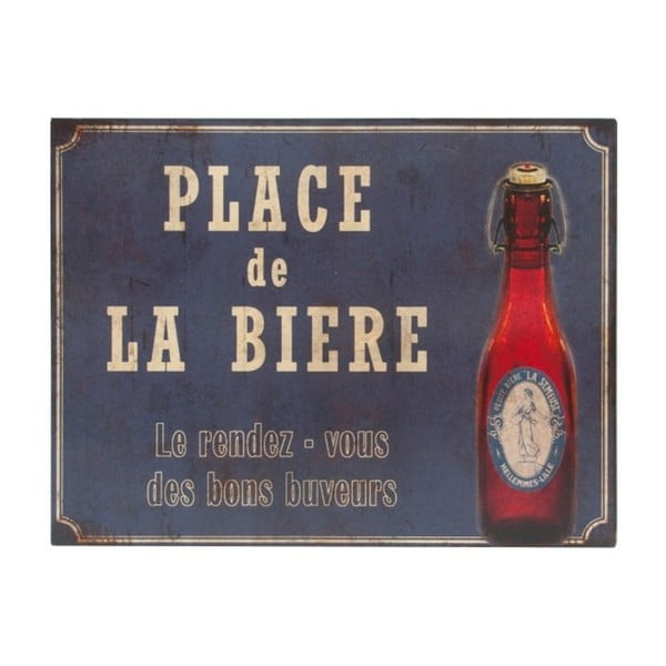Fém falitábla 33x25 cm Place De La Biere – Antic Line