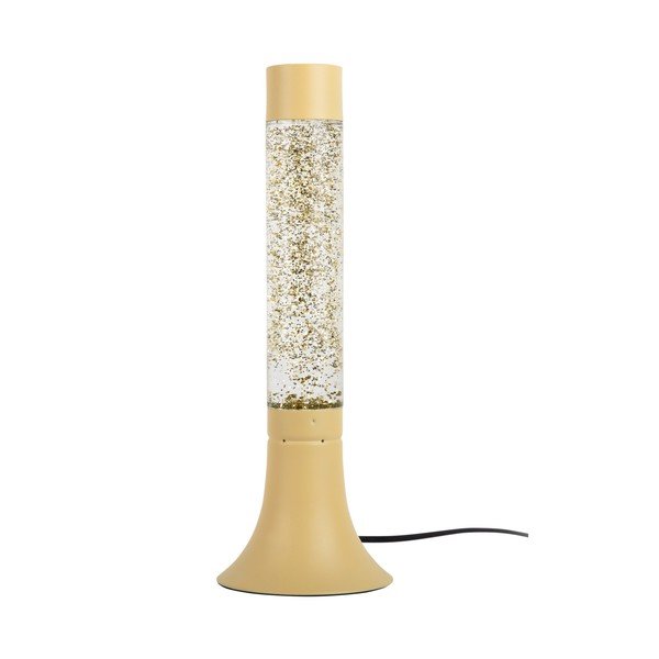 Világossárga asztali lámpa üveg búrával (magasság 37,5 cm) Astro Glittler – Leitmotiv