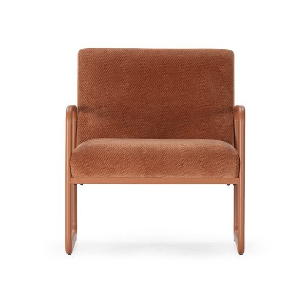 Terrakotta színű zsenília fotel Vince – MOME-image-2