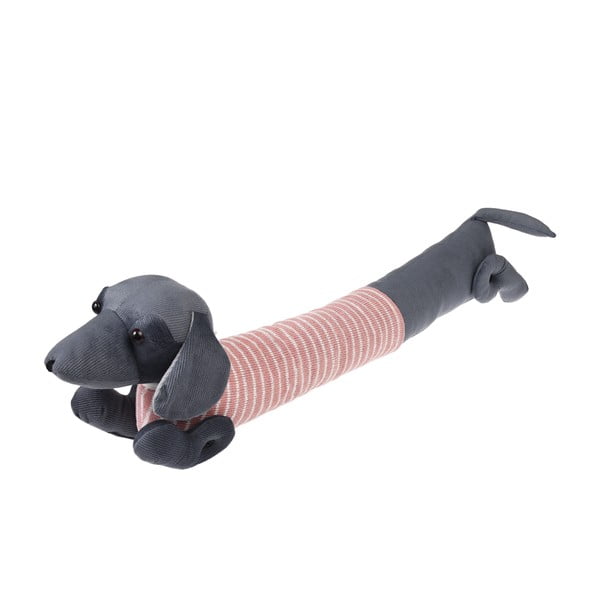 Rózsaszín-szürke huzatfogó párna 17x76 cm Sausage Dog – Rex London