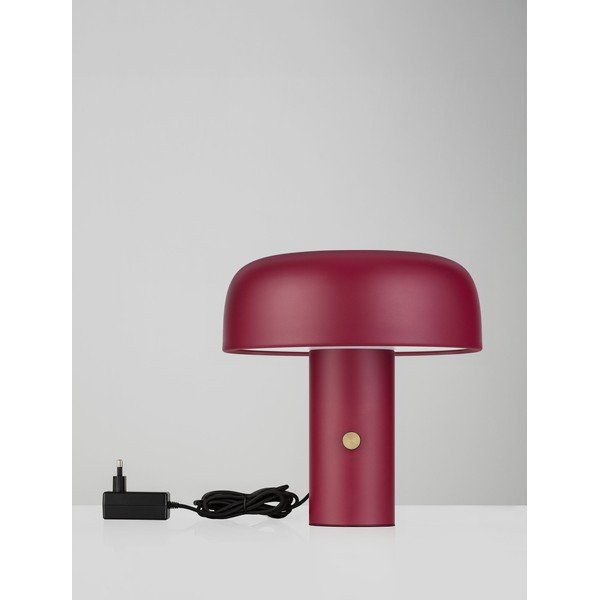 Borvörös fém LED dimmelhető asztali lámpa (magasság 31 cm) Noelia – Nova Luce-image-2