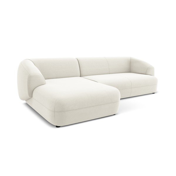 Fehér bársony sarokkanapé (bal oldali) Moana – Makamii-image-4