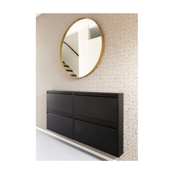 Fekete fém billenő ajtós cipőtartó 75x37,5x12,5 cm Billy – Spinder Design-image-4