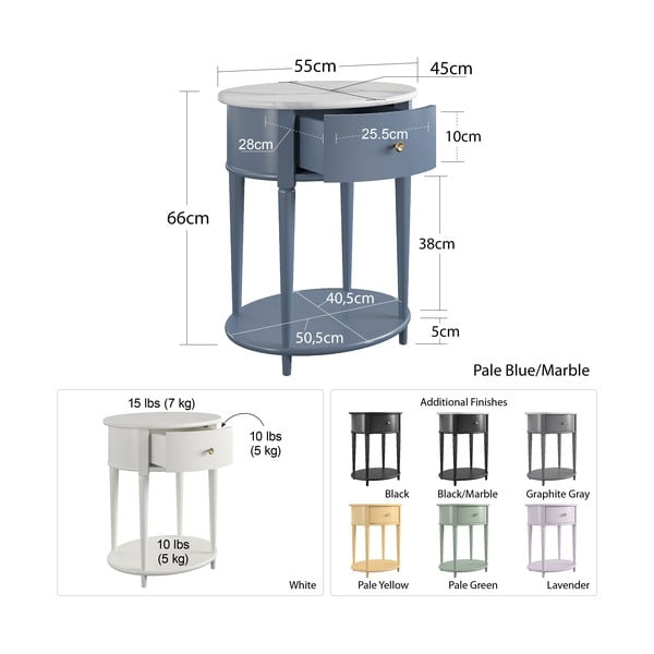 Fekete éjjeliszekrény Aurora – Støraa-image-2