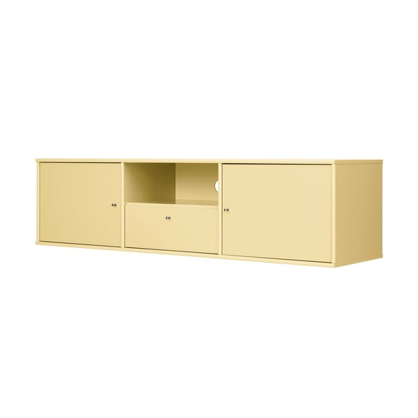 Világossárga TV-állvány 161x42 cm Mistral – Hammel Furniture-image-1