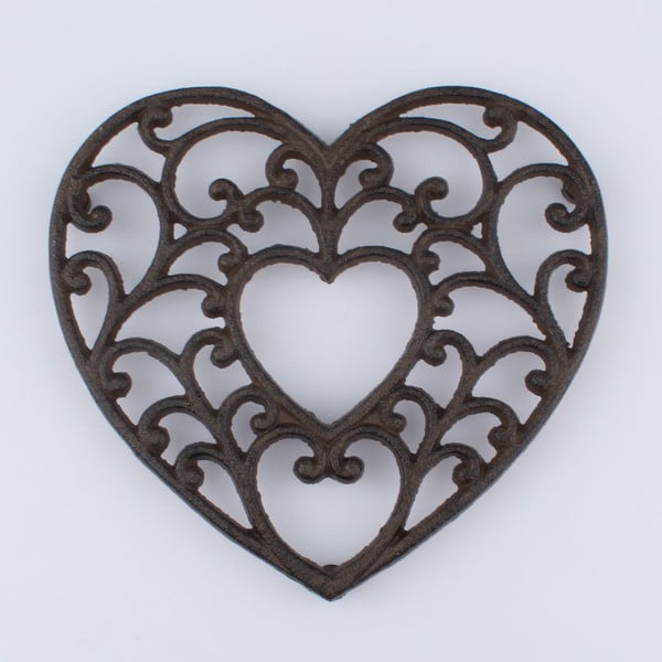 Rustico szív alakú öntöttvas edényalátét - Dakls