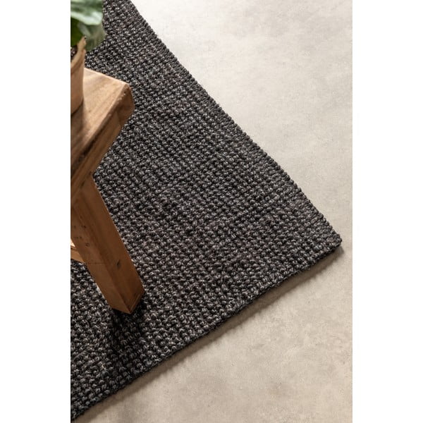 Fekete juta futószőnyeg 80x200 cm Bouclé – Hanse Home-image-4