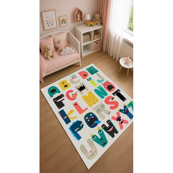 Mosható gyerek szőnyeg 140x190 cm Alphabet – Mila Home-image-1
