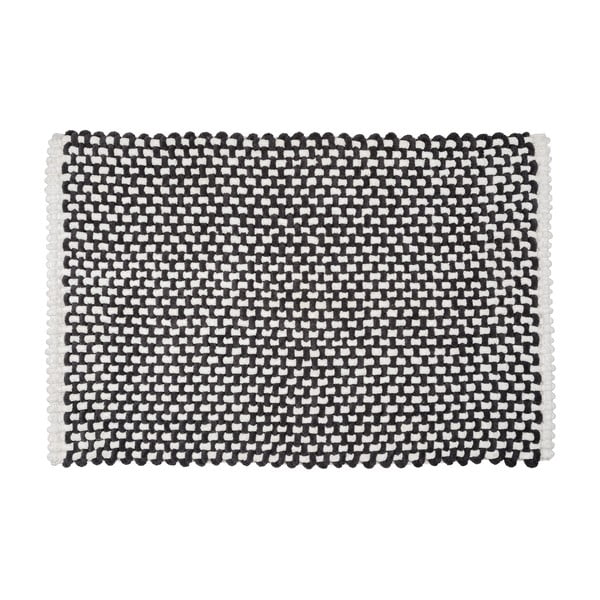 Fekete-fehér textil fürdőszobai kilépő 50x80 cm Covelo – Wenko