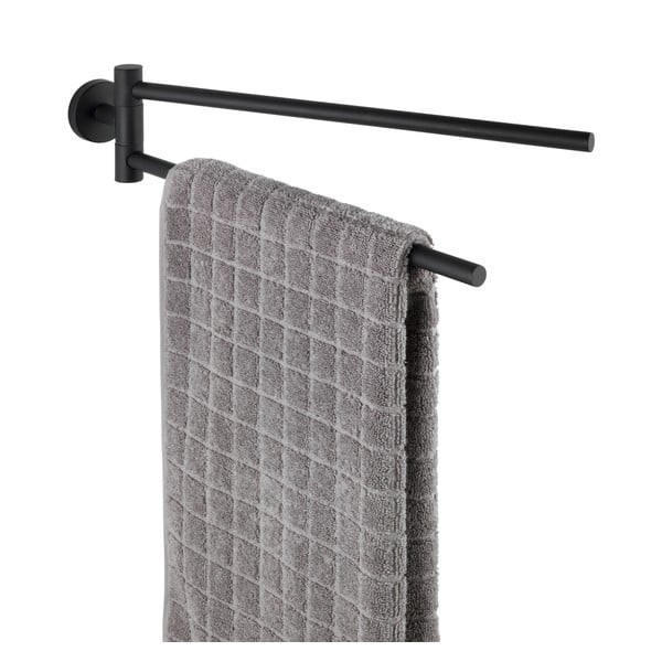 Matt fekete fali rozsdamentes acél törölközőtartó Bosio – Wenko-image-2