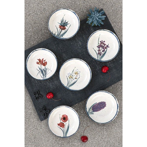 6 db-os kerámia desszertes tányér szett, ø 13 cm - My Ceramic-image-1