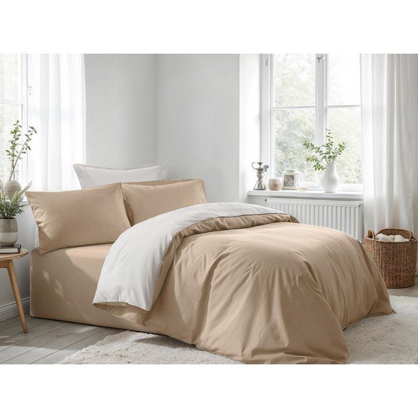 Bézs kétszemélyes ágyneműhuzat 200x200 cm – Mijolnir