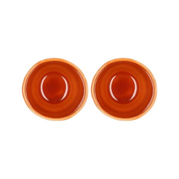 Narancssárga agyagkerámia eszpresszó bögre szett 2 db-os 80 ml Styles – Villa Collection-image-1