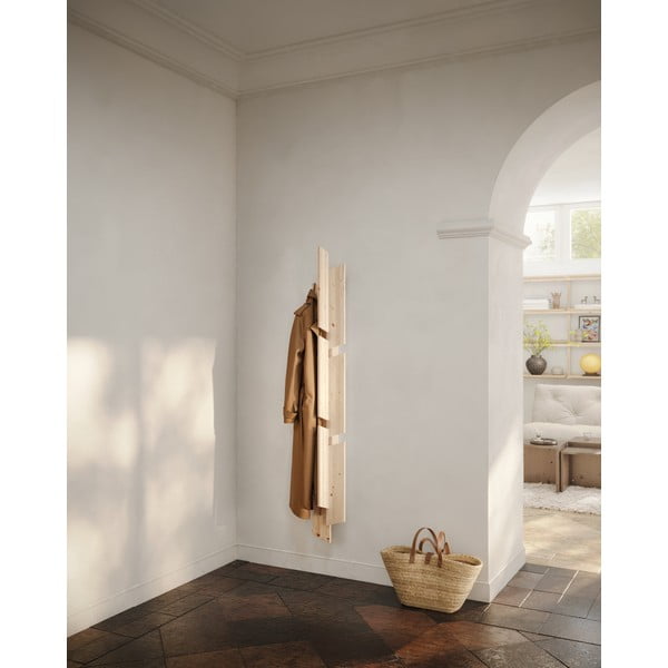 Natúr színű borovi fenyő fali fogas 26 cm Keeper – Karup Design-image-3