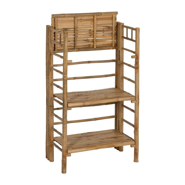 Natúr színű bambusz polcos állvány 61x104x34 cm Manali – Ixia-image-2