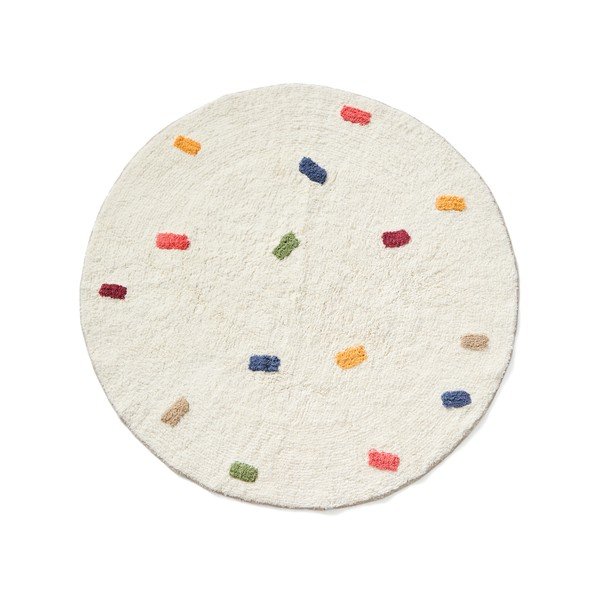 Krémszínű pamut gyerek szőnyeg ø100 cm Epifania – Kave Home