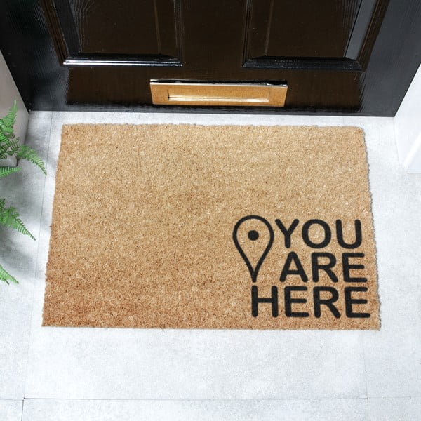 Kókuszrost lábtörlő 40x60 cm You Are Here – Artsy Doormats-image-2
