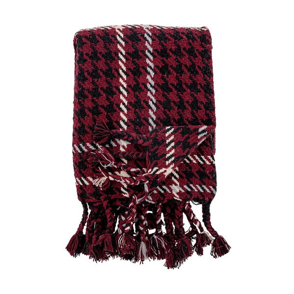 Rivel piros karácsonyi pamutkeverék takaró, 150 x 130 cm - Bloomingville-image-2