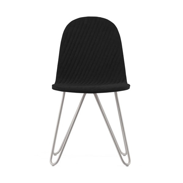 Mannequin X Stripe fekete szék fém lábakkal - Iker