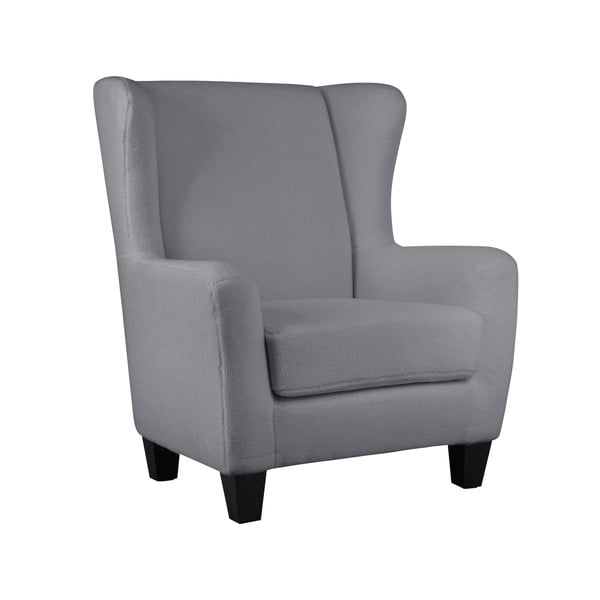 Szürke bársony füles fotel Zhili - Støraa-image-4