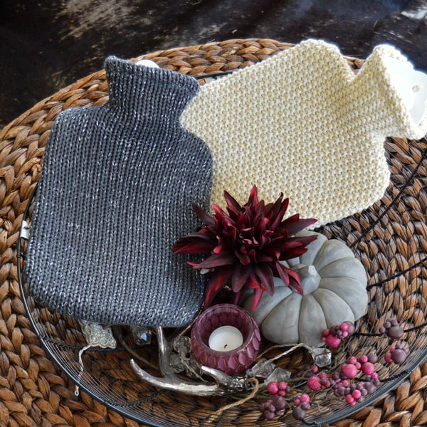 Melegvizes palack kötött huzattal Classic - Hugo Frosch-image-1