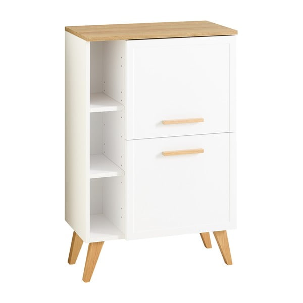 Fehér alacsony-fali fürdőszoba szekrény 77x60 cm Quickset 383 – Pelipal-image-2