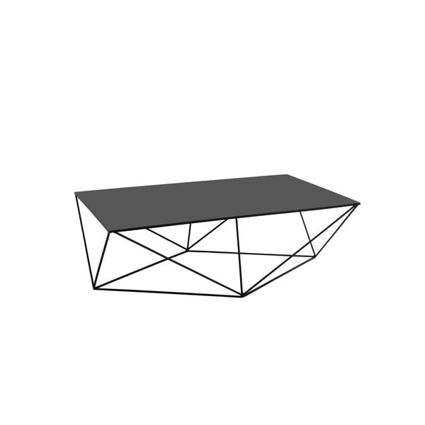 Daryl fekete dohányzóasztal, 140 x 80 cm - Custom Form