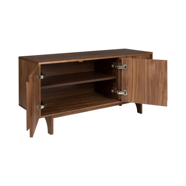 Barna alacsony komód diófa dekorral 120x58 cm Groove – Zuiver-image-4