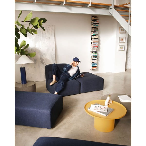 Mustársárga fém kerek dohányzóasztal ø 72 cm Fleksa – Kave Home-image-3