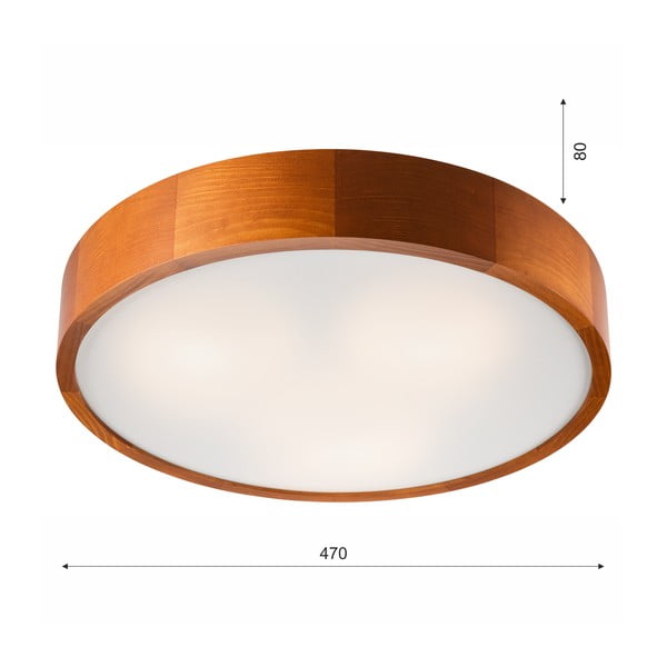 Konyakbarna mennyezeti lámpa üveg búrával ø 47 cm Eveline – LAMKUR-image-4