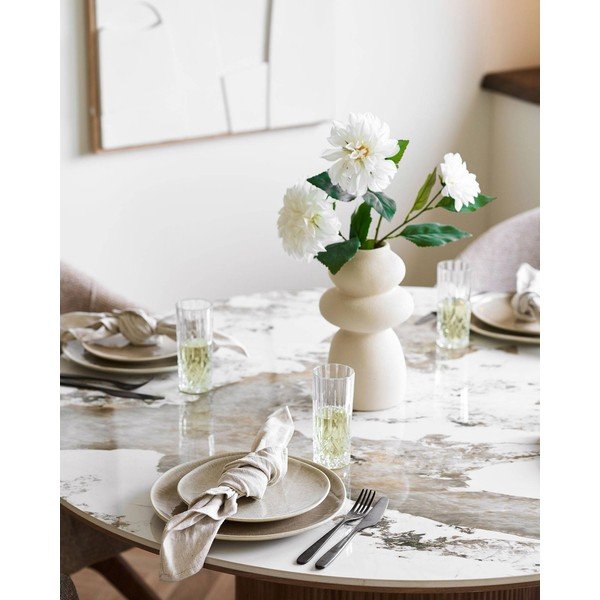 Bézs kőedény tányér készlet 4 db-os ø 27 cm Viola – House Nordic-image-1